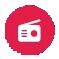 radio icon white